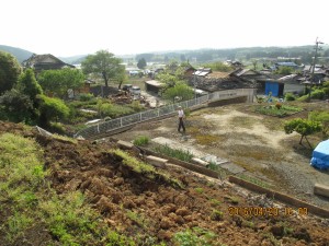 活断層近くの宅地崩壊①