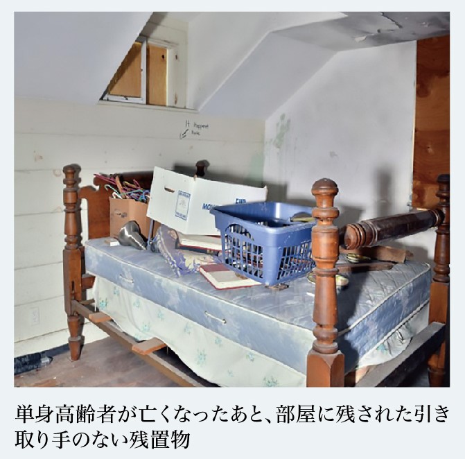 単身高齢者が亡くなったあと、部屋に残された引き取り手のない残置物